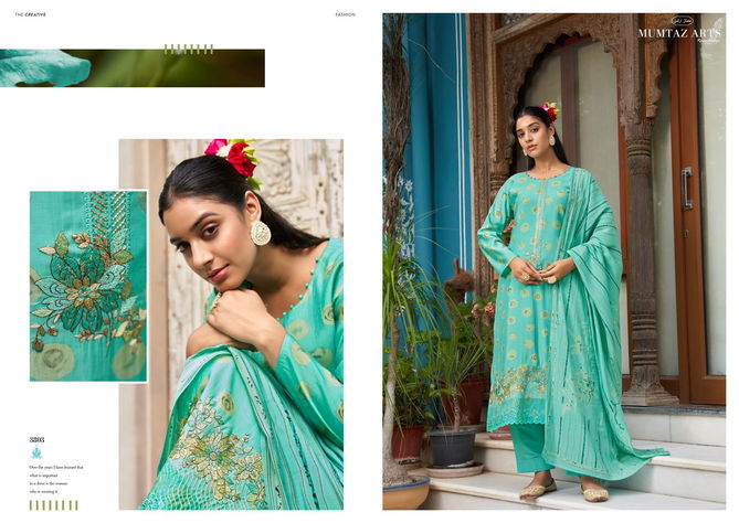 Jasmine By Mumtaz Viscose Muslin Embroidery Dress Material Suppliers In Surat
